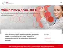 Tablet Screenshot of odec.ch